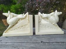 SERRE-LIVRES en Céramique Craquelée Signé Lemanceau époque  Art Déco 