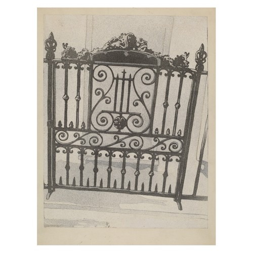 Affiche vintage portail en - de,