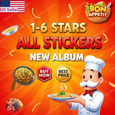Monopoly Go BON APPETIT Album  1-6 ⭐All  Stickers⚡?FAST DELIVERY✨CHEAPEST