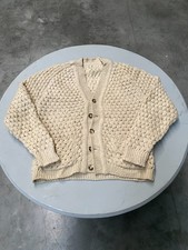 Gilet torsadé knitwear blanc crème L