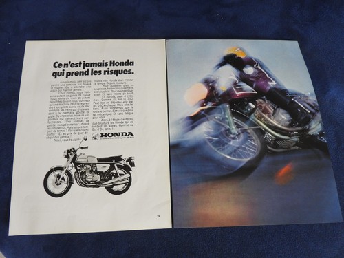Publicité double page - publicité, moto