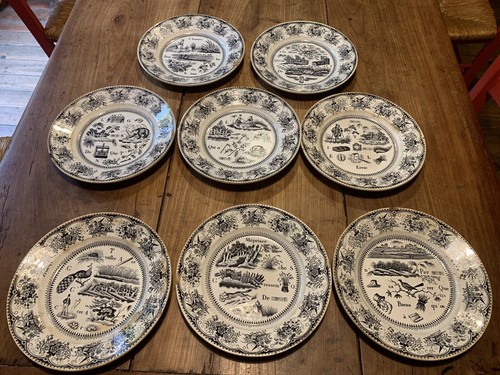 Assiettes rébus porcelaine - 8,