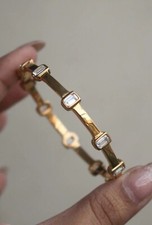 1.50ctw Emerald Cut Lab Grown Diamond Women's Bracelet, Solid Yellow Gold 10KT