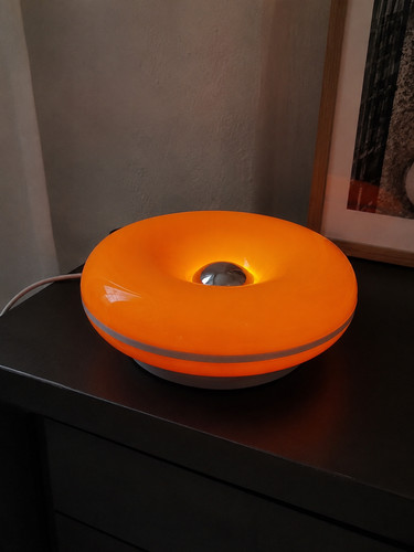 Lampe donut orange led design - orange,