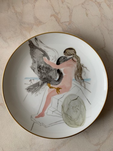 Salvador dali porcelain plate - porcelain,