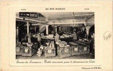 Old postcard AK PARIS 7th Au Bon Marché Rolling table classification des paris (607257)