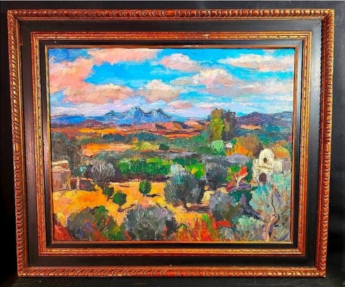 Tableau huile paysage - tableau,