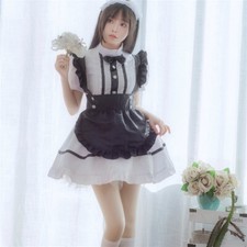 Fille Dame Soubrette Robe Lolita Anime Cosplay Costume Japonais Uniform Serveuse