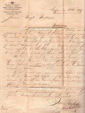 CZECH REPUBLIC, TETSCHEN - LETTER JULIUS KURZHALSS ESSENTIAL OILS ESSENCES 1869