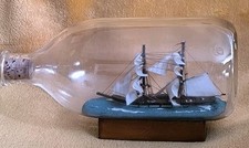 Bateau En Bouteille Vintage Rétro Ancien