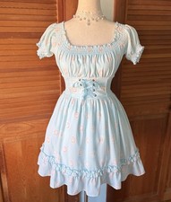 Liz Lisa Penderie Lolita Victorian Himekaji Jirai Dollcore Blue Cameo Dress S
