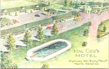PC Overview Hal Orr's Motel on U.S. Highway 301 in Rocky Mount, North Carolina