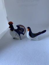 Coq Poule URSS figurine en porcelaine russe Salière Poivrière