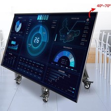 Meuble TV mobile de faible hauteur en métal pour expositions, salles de