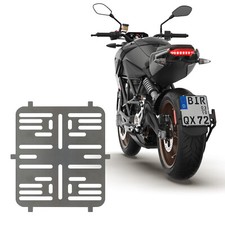 1x Frameless Stainless Steel License Plate Holder 180X200mm/0.8mm Thick For Motorcycle