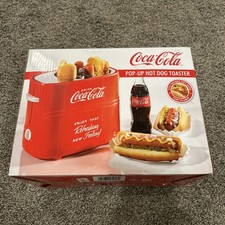Hot Dog Toaster Coca Cola Pop Up Two Cooker Machine Roller Cage Buns Fast Food