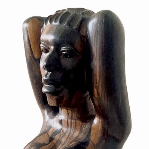 Statue ébène macassar - statue, de