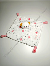 Doudou Plat Carré Ours Blanc