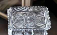 Bayel, or Portieux — in the spirit of "BACCARAT". | Rectangular, glass tray.