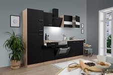 Cuisine équipée kitchenette Chêne Noir Merle 270 CM