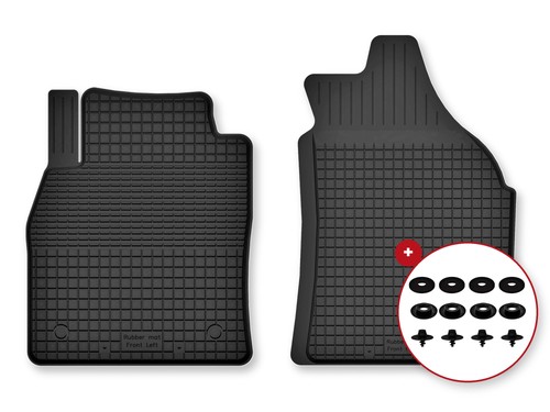 Tapis avant caoutchouc - , bac