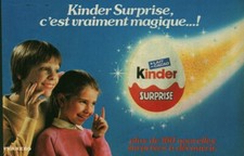 Publicité ancienne chocolat Kinder surprise Ferrero 1959 issue de magazine