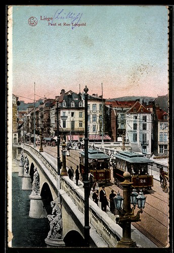 Carte postale liège pont et - carte,