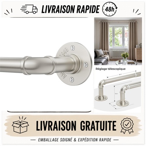 Tringle rideaux extensible - rideaux,