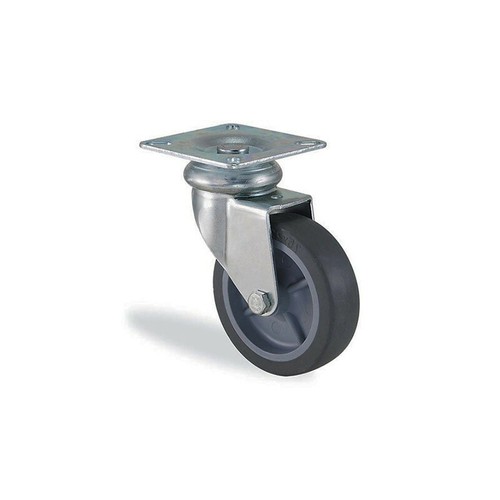 Roulette pivotante caoutchouc