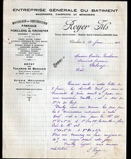 CONCHES (27) FACTORY MACHEFER RUBBLE, CARPENTRY "ROYER Fils" 1926