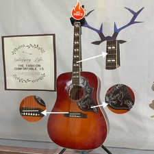 Custom Sunburst Solid Spruce Top Acoustic Guitar with EQ Rosewood Fingerboard