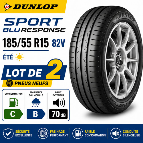 Lot pneus dunlop - 2,