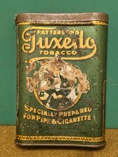 Tobacco box TUXEDO TOBACCO 1909 cigarette pipe US WW1 tin case
