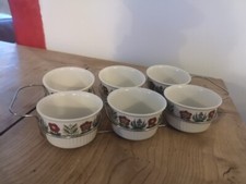 6 ramequins et support vintage