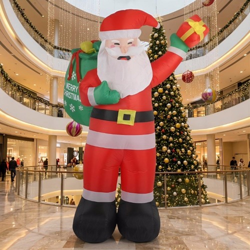Père noël gonflable avec sac - gonflable,