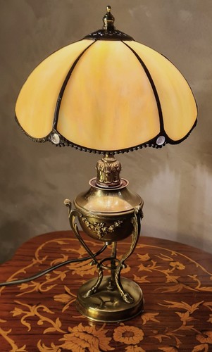 Lampe petrol laiton vintage - a,