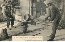 HAUTE VIENNE CHENI Gold Mines near La Meyze cast with a gold bar