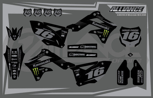 Graphics kit for - for, kawasaki
