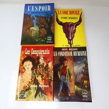 André Malraux Lot 4 Livres Poche Les Conquérants/L'Espoir/Condition Humaine 60s