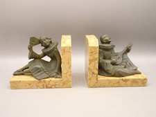 PIERROT ET COLOMBINE.Paire de