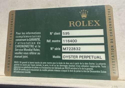 Authentic rolex milgauss - milgauss, card