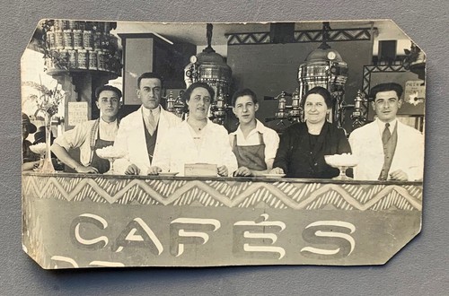 Carte photo ancienne serveur - carte,