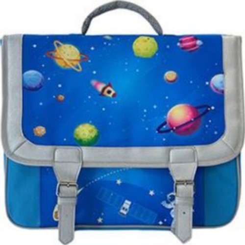 Cartable planetes bleu sac - cartable, a