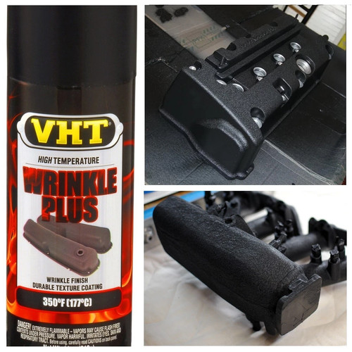 2pk black wrinkle - satin, paint