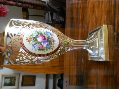 Bohemian work chalice vase - bohemian, vase.