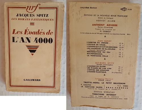 Jacques spitz les evades - c1, de