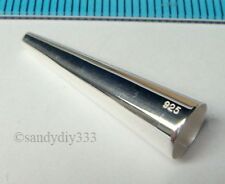 2x STERLING SILVER BRIGHT PLAIN END CAP CONE BEAD 24mm x 7mm N783
