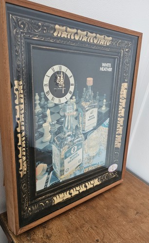 White heather whisky clock - heather,