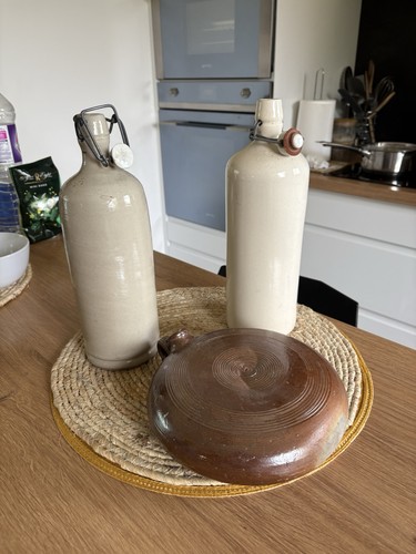 Bouteille gres ancienne lot - bouteille, en