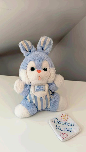 Peluche doudou lapin - peluche/doudou, bleu